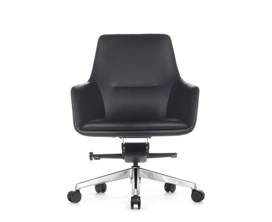 Кресло Соул-M 68x68x96/102 B1908 Чёрный, Основной цвет: Чёрный, Ширина: 68, Высота: 102, Глубина: 68, Максимальная ширина: 68, Максимальная глубина: 68, Максимальная высота: 102, Вес: 23, Материал сиденья: натуральная кожа/экокожа, Механизм: мультиблок, Подголовник: обтянутые кожей в цвет кресла, Цвет сиденья: Черный, Цвет спинки: Черный, Максимальная нагрузка: 250, Материал спинки: натуральная кожа/экокожа, Гарантия: 5 лет, Страна производитель: Китай, Объем: 0,478, Бренд: РИВА ООО, Артикул для сайта: B1908, изображение 5post-test