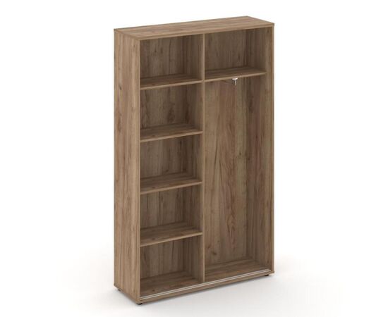 Стайл Проджект Шкаф-купе комбинированный 1200x400x1982 SN.SHK.E-002 Дуб Табак/Антрацит NEW/Черный Ручки, Основной цвет: Дуб Табак/Антрацит NEW/Черный Ручки, Ширина: 1200, Высота: 1982, Глубина: 400, Максимальная ширина: 1200, Максимальная глубина: 400, Максимальная высота: 1982, Объем: 0,138, Бренд: РИВА ООО, Артикул для сайта: SN.SHK.E-002, изображение 2post-test