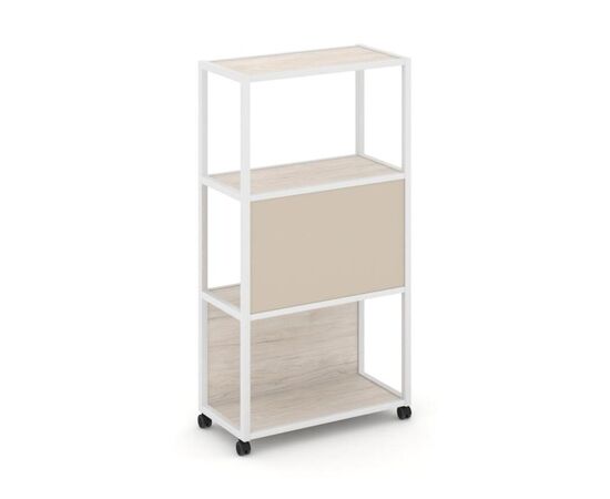 Шелф Мобайл Стеллаж 4 уровня 1 секция 1000x400x1523 VR.LT-STK-403.10 Денвер Светлый/Металл Белый/W-04, Основной цвет: Денвер Светлый/Металл Белый/W-04, Ширина: 1000, Высота: 1523, Глубина: 400, Максимальная ширина: 1000, Максимальная глубина: 400, Максимальная высота: 1523, Объем: 0,117, Бренд: РИВА ООО, Артикул для сайта: VR.LT-STK-403.10, изображение 2post-test