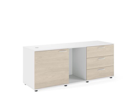 ФЛЕКС/FLEX Тумба 1-сторонняя универсальная 160x50xh63 135T020 W3/DY/W3.002 Дуб Светлый/Белый, Основной цвет: Дуб Светлый/Белый, Ширина: 160, Высота: 63, Глубина: 50, Максимальная ширина: 160, Максимальная глубина: 50, Максимальная высота: 63, Вес: 64,8, Объем: 0,124, Бренд: ЦЕНТРЭКСИМ ООО, Артикул для сайта: 135T020 W3/DY/W3.002, изображение 2post-test
