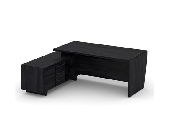 Корнер Стол руководителя с опорной тумбой 2000x1800x750 COR.SRT-20.2(L) Каштан Тоскана/Черный/Металл Черный Гладкий, Основной цвет: Каштан Тоскана/Черный/Металл Черный Гладкий, Ширина: 2000, Высота: 750, Глубина: 1800, Максимальная ширина: 2000, Максимальная глубина: 1800, Максимальная высота: 750, Объем: 0,225, Бренд: РИВА ООО, Артикул: COR.SRT-20.2(L), изображение 2post-test