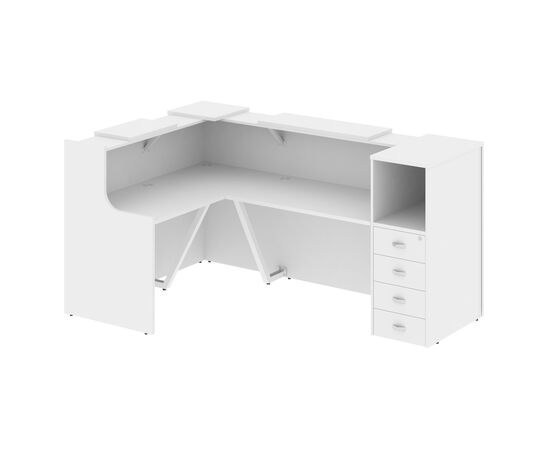 Оникс Ресепшн 2373x1568x1187 O.R-K-25 Белый Бриллиант, Основной цвет: Белый Бриллиант, Ширина: 2373, Высота: 1187, Глубина: 1568, Максимальная ширина: 2373, Максимальная глубина: 1568, Максимальная высота: 1187, Объем: 0,512, Бренд: РИВА ООО, Артикул для сайта: O.R-K-25, изображение 2post-test