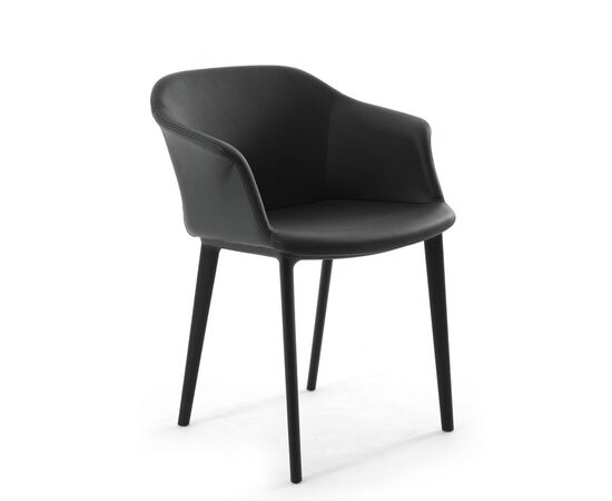 КОРФУ МЯГК/CORFU SOFT Кресло на 4 опорах 45/58x44/55xh77 CORFU 265/A NR Dakota black Антрацит/Черный, Основной цвет: Антрацит/Черный, Ширина: 58, Высота: 77, Глубина: 55, Максимальная ширина: 58, Максимальная глубина: 55, Минимальная ширина: 45, Максимальная высота: 77, Минимальная глубина: 44, Вес: 8, Объем: 0,31, Бренд: ЦЕНТРЭКСИМ ООО, Артикул для сайта: CORFU 265/A NR Dakota black, изображение 2post-test