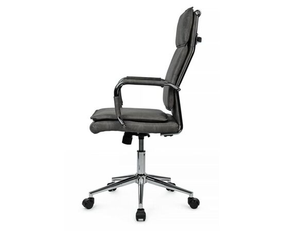 Кресло Дил RCH 64x64x108/118 6018H Серый, Основной цвет: Серый, Ширина: 64, Высота: 118, Глубина: 64, Максимальная ширина: 64, Максимальная глубина: 64, Максимальная высота: 118, Вес: 12,8, Материал сиденья: экокожа, Механизм: топ-ган, Подголовник: металлические хромированные, с накладками из экокожи в цвет кресла, Цвет сиденья: Серый, Цвет спинки: Серый, Материал спинки: экокожа, Гарантия: 1 год, Страна производитель: Китай, Максимальная нагрузка: 120, Бренд: РИВА ООО, Артикул для сайта: 6018H, изображение 6post-test