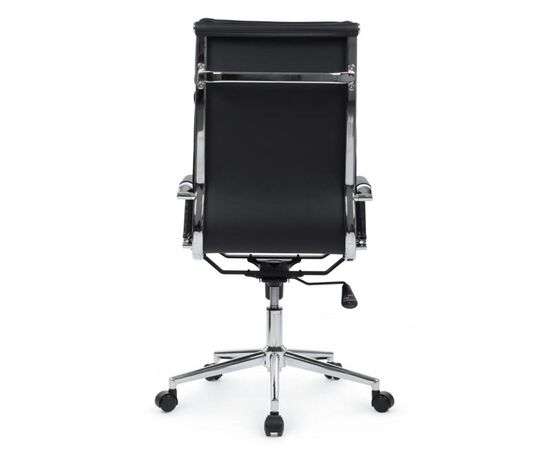 Кресло Хьюго RCH 57x56x109/119 6003-1SE Чёрный, Основной цвет: Чёрный, Ширина: 57, Высота: 119, Глубина: 56, Максимальная ширина: 57, Максимальная глубина: 56, Максимальная высота: 119, Вес: 14,8, Материал сиденья: экокожа, Механизм: топ-ган, Подголовник: металлические хромированные, с накладками из экокожи в цвет кресла, Цвет сиденья: Черный, Цвет спинки: Черный, Максимальная нагрузка: 120, Материал спинки: экокожа, Гарантия: 1 год, Страна производитель: Китай, Объем: 0,288, Бренд: РИВА ООО, Артикул для сайта: 6003-1SE, изображение 4post-test