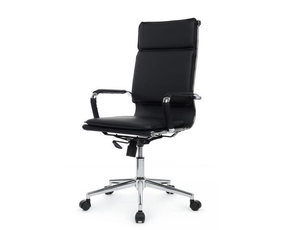 Кресло Хьюго RCH 57x56x109/119 6003-1SE Чёрный, Основной цвет: Чёрный, Ширина: 57, Высота: 119, Глубина: 56, Максимальная ширина: 57, Максимальная глубина: 56, Максимальная высота: 119, Вес: 14,8, Материал сиденья: экокожа, Механизм: топ-ган, Подголовник: металлические хромированные, с накладками из экокожи в цвет кресла, Цвет сиденья: Черный, Цвет спинки: Черный, Максимальная нагрузка: 120, Материал спинки: экокожа, Гарантия: 1 год, Страна производитель: Китай, Объем: 0,288, Бренд: РИВА ООО, Артикул для сайта: 6003-1SE, изображение 7post-test