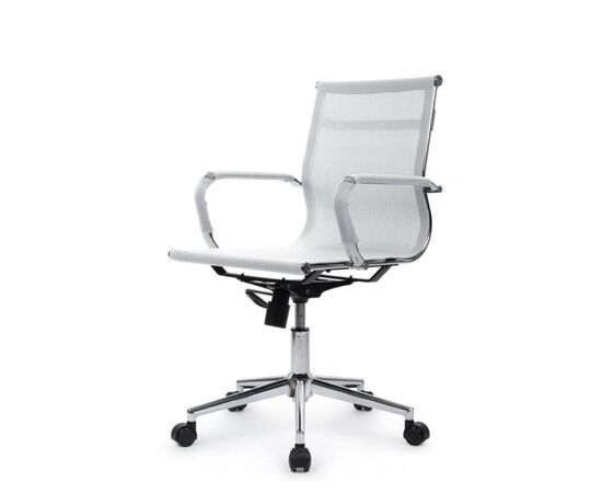 Кресло Хьюго RCH 57x56x92/102 6001-2SE Белый, Основной цвет: Белый, Ширина: 57, Высота: 102, Глубина: 56, Максимальная ширина: 57, Максимальная глубина: 56, Максимальная высота: 102, Вес: 12,3, Материал сиденья: сетка, Механизм: топ-ган, Подголовник: металлические хромированные, с накладками из сетки в цвет кресла, Цвет сиденья: Белый, Цвет спинки: Белый, Максимальная нагрузка: 120, Материал спинки: сетка, Гарантия: 1 год, Страна производитель: Китай, Объем: 0,288, Бренд: РИВА ООО, Артикул для сайта: 6001-2SE, изображение 7post-test
