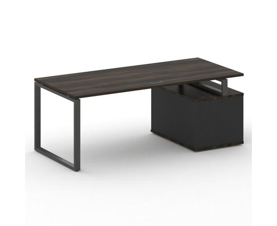 Шифт Стол руководителя с опорной тумбой левый 2000x904x753 SK.SRT-200.P (L) Дуб Мали/Антрацит NEW/Металл Антрацит, Основной цвет: Дуб Мали/Антрацит NEW/Металл Антрацит, Ширина: 2000, Высота: 753, Глубина: 904, Материал: Столы руководителя, Максимальная ширина: 2000, Максимальная глубина: 904, Максимальная высота: 753, Объем: 0,206, Бренд: РИВА ООО, Артикул для сайта: SK.SRT-200.P (L), изображение 2post-test
