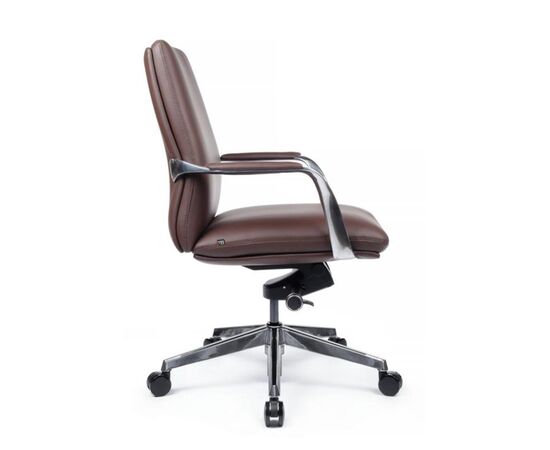 Кресло Пабло-M 67x67x95/101 B2216-1 Коричневый, Основной цвет: Коричневый, Ширина: 67, Высота: 101, Глубина: 67, Максимальная ширина: 67, Максимальная глубина: 67, Максимальная высота: 101, Вес: 23,5, Материал сиденья: натуральная кожа/экокожа, Механизм: мультиблок с фиксацией в 3 положениях, Подголовник: алюминий, с накладками из кожи в цвет кресла, Цвет сиденья: Коричневый, Цвет спинки: Коричневый, Максимальная нагрузка: 150, Материал спинки: натуральная кожа/экокожа, Гарантия: 5 лет, Страна производитель: Китай, Объем: 0,185, Бренд: РИВА ООО, Артикул для сайта: B2216-1, изображение 2post-test