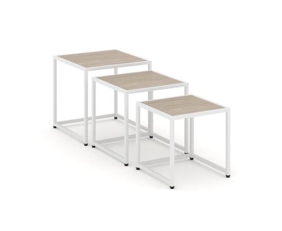 Лофт Стол журнальный 450x450x450 VR.L-SJK-45 Дуб Аттик/Металл Белый, Основной цвет: Дуб Аттик/Металл Белый, Ширина: 450, Высота: 450, Глубина: 450, Максимальная ширина: 450, Максимальная глубина: 450, Максимальная высота: 450, Объем: 0,129, Бренд: РИВА ООО, Артикул для сайта: VR.L-SJK-45, изображение 3post-test