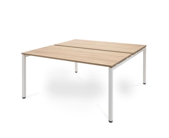 ТУР Л/TOUR L Бенч на 2 рабочих места 140x143xh75 119S108 DL (9003) Дуб Калиф/Белый, Основной цвет: Дуб Калиф/Белый, Ширина: 140, Высота: 75, Глубина: 143, Максимальная ширина: 140, Максимальная глубина: 143, Максимальная высота: 75, Вес: 55, Объем: 0,156, Бренд: ЦЕНТРЭКСИМ ООО, Артикул для сайта: 119S108 DL (9003), изображение 2post-test
