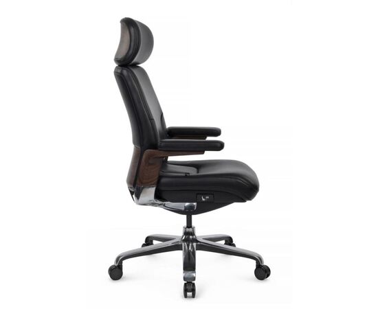 Кресло Марк 74x70x120/126 FK006-A Чёрный, Основной цвет: Чёрный, Ширина: 74, Высота: 126, Глубина: 70, Максимальная ширина: 74, Максимальная глубина: 70, Максимальная высота: 126, Вес: 35,2, Материал сиденья: натуральная кожа, Механизм: синхромеханизм со слайдером с фиксацией в 3 положениях, Подголовник: 3D, с накладками из кожи в цвет кресла, Цвет сиденья: Черный, Цвет спинки: Черный, Максимальная нагрузка: 250, Материал спинки: натуральная кожа, Гарантия: 5 лет, Страна производитель: Китай, Объем: 0,389, Бренд: РИВА ООО, Артикул для сайта: FK006-A, изображение 2post-test
