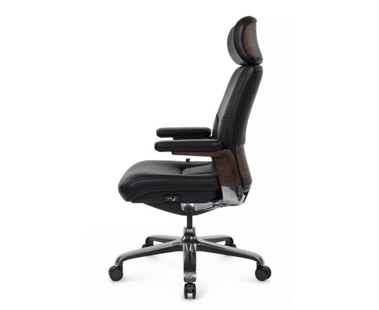 Кресло Марк 74x70x120/126 FK006-A Чёрный, Основной цвет: Чёрный, Ширина: 74, Высота: 126, Глубина: 70, Максимальная ширина: 74, Максимальная глубина: 70, Максимальная высота: 126, Вес: 35,2, Материал сиденья: натуральная кожа, Механизм: синхромеханизм со слайдером с фиксацией в 3 положениях, Подголовник: 3D, с накладками из кожи в цвет кресла, Цвет сиденья: Черный, Цвет спинки: Черный, Максимальная нагрузка: 250, Материал спинки: натуральная кожа, Гарантия: 5 лет, Страна производитель: Китай, Объем: 0,389, Бренд: РИВА ООО, Артикул для сайта: FK006-A, изображение 6post-test