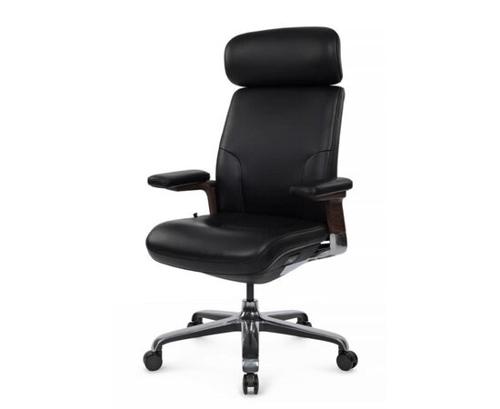 Кресло Марк 74x70x120/126 FK006-A Чёрный, Основной цвет: Чёрный, Ширина: 74, Высота: 126, Глубина: 70, Максимальная ширина: 74, Максимальная глубина: 70, Максимальная высота: 126, Вес: 35,2, Материал сиденья: натуральная кожа, Механизм: синхромеханизм со слайдером с фиксацией в 3 положениях, Подголовник: 3D, с накладками из кожи в цвет кресла, Цвет сиденья: Черный, Цвет спинки: Черный, Максимальная нагрузка: 250, Материал спинки: натуральная кожа, Гарантия: 5 лет, Страна производитель: Китай, Объем: 0,389, Бренд: РИВА ООО, Артикул для сайта: FK006-A, изображение 7post-test