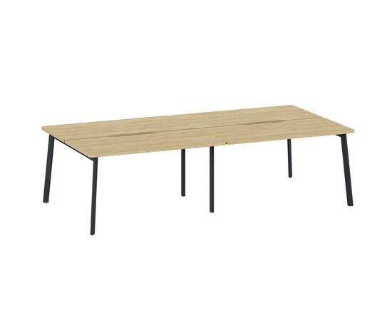 ФЛЕКС/FLEX Бенч на 4 рабочих места с вырезом 316x141xh76 FLEX 4-bench 158*68 6Z (7016) Гикори/Графит, Основной цвет: Гикори/Графит, Ширина: 316, Высота: 76, Глубина: 141, Максимальная ширина: 316, Максимальная глубина: 141, Максимальная высота: 76, Вес: 119,1, Объем: 0,3, Бренд: ЦЕНТРЭКСИМ ООО, Артикул для сайта: FLEX 4-bench 158*68 6Z (7016), изображение 2post-test
