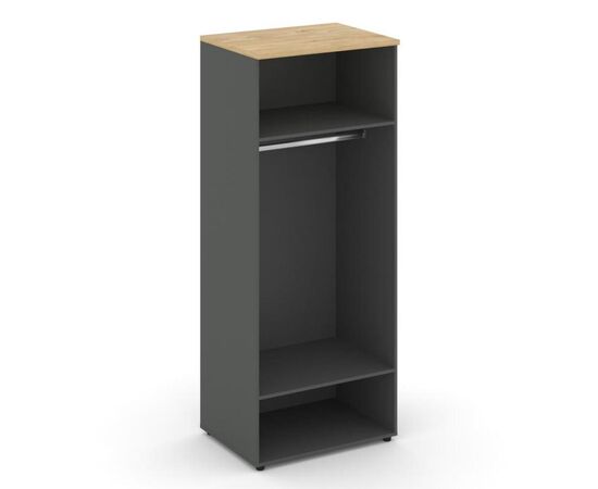 Стайл Проджект Гардероб широкий глубокий 796x600x1982 SN.GB-004 Антрацит NEW/Тиквуд Светлый/Черный Ручки, Основной цвет: Антрацит NEW/Тиквуд Светлый/Черный Ручки, Ширина: 796, Высота: 1982, Глубина: 600, Максимальная ширина: 796, Максимальная глубина: 600, Максимальная высота: 1982, Объем: 0,129, Бренд: РИВА ООО, Артикул для сайта: SN.GB-004, изображение 2post-test
