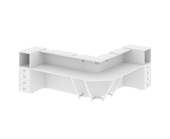 Оникс Ресепшн 2607x3007x1187 O.R-K-33 Белый Бриллиант, Основной цвет: Белый Бриллиант, Ширина: 2607, Высота: 1187, Глубина: 3007, Максимальная ширина: 2607, Максимальная глубина: 3007, Максимальная высота: 1187, Объем: 0,641, Бренд: РИВА ООО, Артикул для сайта: O.R-K-33, изображение 2post-test