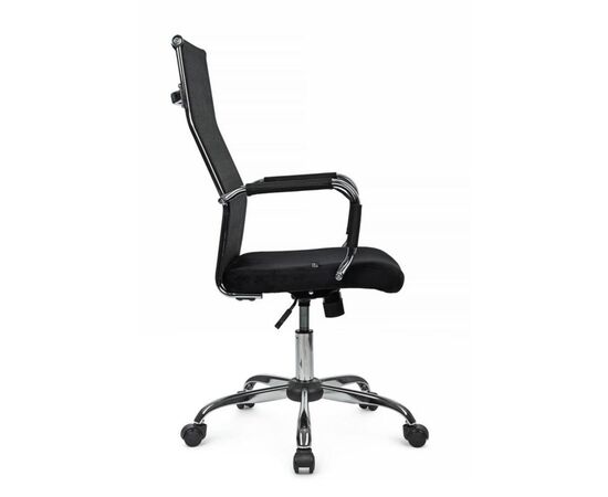 Кресло Арт RCH 64x64x103/113 6017H Чёрный, Основной цвет: Чёрный, Ширина: 64, Высота: 113, Глубина: 64, Максимальная ширина: 64, Максимальная глубина: 64, Максимальная высота: 113, Вес: 12,08, Материал сиденья: ткань, Механизм: топ-ган, Подголовник: металлические хромированные, с накладками из сетки в цвет кресла, Цвет сиденья: Черный, Цвет спинки: Черный, Материал спинки: сетка, Гарантия: 1 год, Страна производитель: Китай, Максимальная нагрузка: 120, Бренд: РИВА ООО, Артикул для сайта: 6017H, изображение 2post-test