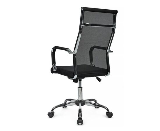 Кресло Арт RCH 64x64x103/113 6017H Чёрный, Основной цвет: Чёрный, Ширина: 64, Высота: 113, Глубина: 64, Максимальная ширина: 64, Максимальная глубина: 64, Максимальная высота: 113, Вес: 12,08, Материал сиденья: ткань, Механизм: топ-ган, Подголовник: металлические хромированные, с накладками из сетки в цвет кресла, Цвет сиденья: Черный, Цвет спинки: Черный, Материал спинки: сетка, Гарантия: 1 год, Страна производитель: Китай, Максимальная нагрузка: 120, Бренд: РИВА ООО, Артикул для сайта: 6017H, изображение 5post-test