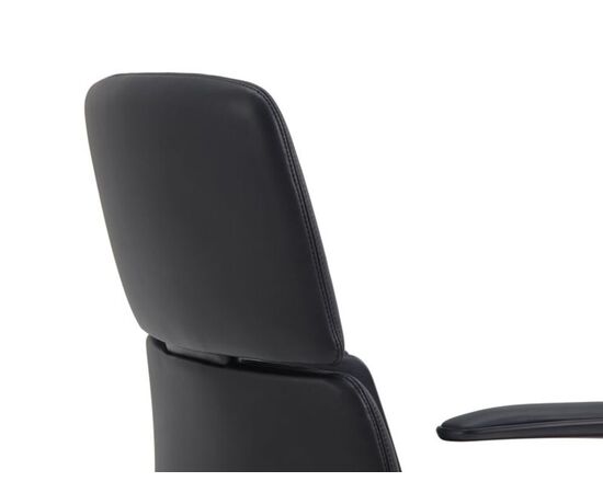 Кресло Венетто-M 64x64x95/103 FK013-B12 Чёрный, Основной цвет: Чёрный, Ширина: 64, Высота: 103, Глубина: 64, Максимальная ширина: 64, Максимальная глубина: 64, Максимальная высота: 103, Вес: 21,5, Материал сиденья: натуральная кожа/экокожа, Механизм: синхромеханизм с фиксацией в 4 положениях, Подголовник: черный алюминий, с накладками из кожи в цвет кресла, Цвет сиденья: Черный, Цвет спинки: Черный, Материал спинки: натуральная кожа/экокожа, Гарантия: 5 лет, Страна производитель: Китай, Максимальная нагрузка: 150, Бренд: РИВА ООО, Артикул для сайта: FK013-B12, изображение 8post-test