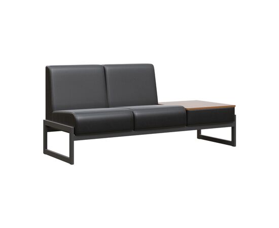 Модуль Диван двухместный столик универсальный 1855x700x800 MD.D2-ST2 Oregon 16/Орех Гварнери/Металл Черный, Основной цвет: Oregon 16/Орех Гварнери/Металл Черный, Ширина: 1855, Высота: 800, Глубина: 700, Максимальная ширина: 1855, Максимальная глубина: 700, Максимальная высота: 800, Объем: 0,57, Бренд: РИВА ООО, Артикул для сайта: MD.D2-ST2, изображение 2post-test