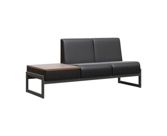 Модуль Диван двухместный столик универсальный 1855x700x800 MD.D2-ST2 Oregon 16/Орех Гварнери/Металл Черный, Основной цвет: Oregon 16/Орех Гварнери/Металл Черный, Ширина: 1855, Высота: 800, Глубина: 700, Максимальная ширина: 1855, Максимальная глубина: 700, Максимальная высота: 800, Объем: 0,57, Бренд: РИВА ООО, Артикул для сайта: MD.D2-ST2, изображение 3post-test