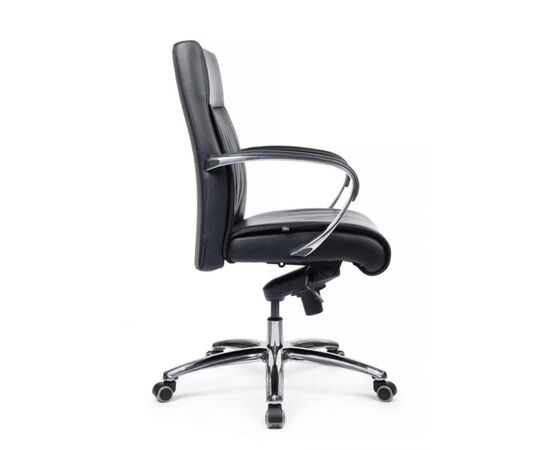 Кресло Гастон-M 67x67x101/109 9264 Чёрный, Основной цвет: Чёрный, Ширина: 67, Высота: 109, Глубина: 67, Максимальная ширина: 67, Максимальная глубина: 67, Максимальная высота: 109, Вес: 22, Материал сиденья: натуральная кожа/экокожа, Механизм: мультиблок, Подголовник: алюминий, с накладками из натуральной кожи в цвет кресла, Цвет сиденья: Черный, Цвет спинки: Черный, Максимальная нагрузка: 250, Материал спинки: натуральная кожа/экокожа, Гарантия: 5 лет, Страна производитель: Китай, Объем: 0,175, Бренд: РИВА ООО, Артикул для сайта: 9264, изображение 2post-test