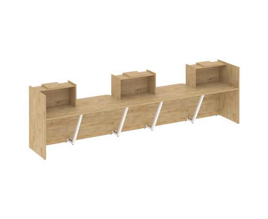 Оникс Ресепшн 4530x766x1187 O.R-K-20 Тиквуд Светлый, Основной цвет: Тиквуд Светлый, Ширина: 4530, Высота: 1187, Глубина: 766, Максимальная ширина: 4530, Максимальная глубина: 766, Максимальная высота: 1187, Объем: 0,628, Бренд: РИВА ООО, Артикул для сайта: O.R-K-20, изображение 2post-test