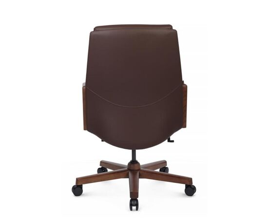 Кресло Франко-M 68x78x103/109 B2415-1 Коричневый, Основной цвет: Коричневый, Ширина: 68, Высота: 109, Глубина: 78, Максимальная ширина: 68, Максимальная глубина: 78, Максимальная высота: 109, Вес: 32, Материал сиденья: натуральная кожа/экокожа, Механизм: синхромеханизм с фиксацией в 4 положениях, Подголовник: обитые кожей в цвет кресла/массив  дерева, Цвет сиденья: Коричневый, Цвет спинки: Коричневый, Максимальная нагрузка: 250, Материал спинки: натуральная кожа/экокожа, Гарантия: 5 лет, Страна производитель: Китай, Объем: 0,286, Бренд: РИВА ООО, Артикул для сайта: B2415-1, изображение 4post-test