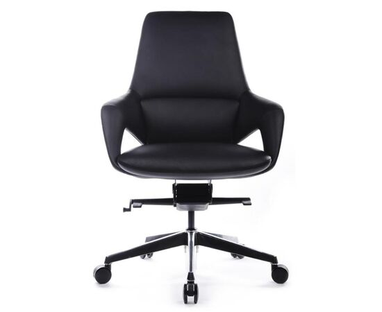 Кресло Аура-M 68x68x103/109 FK005-B Чёрный, Основной цвет: Чёрный, Ширина: 68, Высота: 109, Глубина: 68, Максимальная ширина: 68, Максимальная глубина: 68, Максимальная высота: 109, Вес: 26,2, Материал сиденья: натуральная кожа/экокожа, Механизм: мультиблок, Подголовник: обтянутые кожей в цвет кресла, Цвет сиденья: Черный, Цвет спинки: Черный, Максимальная нагрузка: 150, Материал спинки: натуральная кожа/экокожа, Гарантия: 5 лет, Страна производитель: Китай, Объем: 0,426, Бренд: РИВА ООО, Артикул для сайта: FK005-B, изображение 6post-test