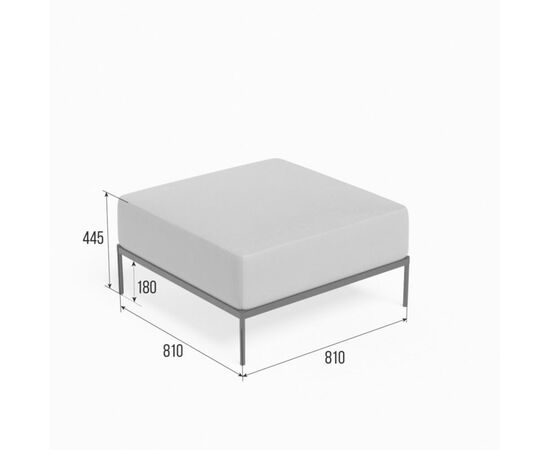 Рио Модуль без спинки 810x810x445 РСЕ-03 Velvet Lux 14/Металл Черный, Основной цвет: Velvet Lux 14/Металл Черный, Ширина: 810, Высота: 445, Глубина: 810, Максимальная ширина: 810, Максимальная глубина: 810, Максимальная высота: 445, Вес: 11,8, Бренд: РИВА ООО, Артикул для сайта: РСЕ-03, изображение 2post-test
