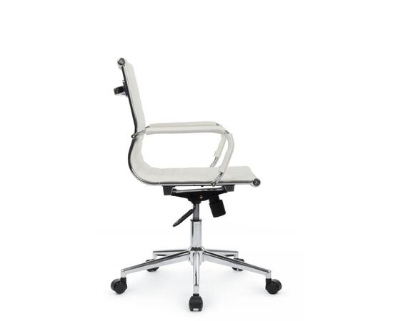 Кресло Хьюго RCH 57x56x92/102 6002-2SE Белый, Основной цвет: Белый, Ширина: 57, Высота: 102, Глубина: 56, Максимальная ширина: 57, Максимальная глубина: 56, Максимальная высота: 102, Вес: 12,6, Материал сиденья: экокожа, Механизм: топ-ган, Подголовник: металлические хромированные, с накладками из экокожи в цвет кресла, Цвет сиденья: Белый, Цвет спинки: Белый, Максимальная нагрузка: 120, Материал спинки: экокожа, Гарантия: 1 год, Страна производитель: Китай, Объем: 0,288, Бренд: РИВА ООО, Артикул для сайта: 6002-2SE, изображение 3post-test