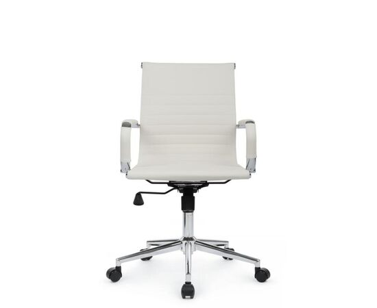 Кресло Хьюго RCH 57x56x92/102 6002-2SE Белый, Основной цвет: Белый, Ширина: 57, Высота: 102, Глубина: 56, Максимальная ширина: 57, Максимальная глубина: 56, Максимальная высота: 102, Вес: 12,6, Материал сиденья: экокожа, Механизм: топ-ган, Подголовник: металлические хромированные, с накладками из экокожи в цвет кресла, Цвет сиденья: Белый, Цвет спинки: Белый, Максимальная нагрузка: 120, Материал спинки: экокожа, Гарантия: 1 год, Страна производитель: Китай, Объем: 0,288, Бренд: РИВА ООО, Артикул для сайта: 6002-2SE, изображение 8post-test