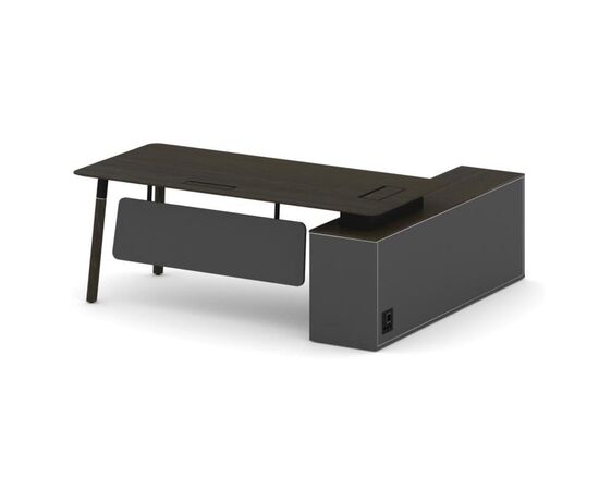Фреско Стол руководителя 2000x1798x750 FR.SR-20 (L) Дуб Темный/Базальт UM/Металл Черный/Нерж. Сталь, Основной цвет: Дуб Темный/Базальт UM/Металл Черный/Нерж. Сталь, Ширина: 2000, Высота: 750, Глубина: 1798, Максимальная ширина: 2000, Максимальная глубина: 1798, Максимальная высота: 750, Объем: 0,234, Бренд: РИВА ООО, Артикул для сайта: FR.SR-20 (L), изображение 2post-test