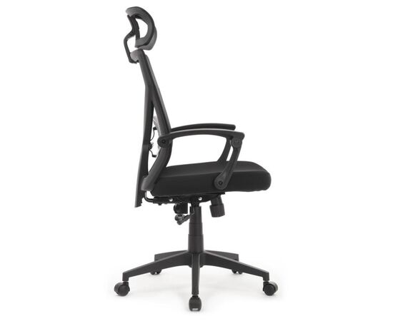Кресло Оливер RCH 64x64x115/123 W-203AC Черный пластик/Черный, Основной цвет: Черный пластик/Черный, Ширина: 64, Высота: 123, Глубина: 64, Максимальная ширина: 64, Максимальная глубина: 64, Максимальная высота: 123, Вес: 17,6, Материал сиденья: ткань, Механизм: топ-ган люкс, Подголовник: черный пластик, Цвет сиденья: Черный, Цвет спинки: Черный, Максимальная нагрузка: 120, Материал спинки: сетка, Гарантия: 1 год, Страна производитель: Китай, Объем: 0,136, Бренд: РИВА ООО, Артикул для сайта: W-203AC, изображение 2post-test
