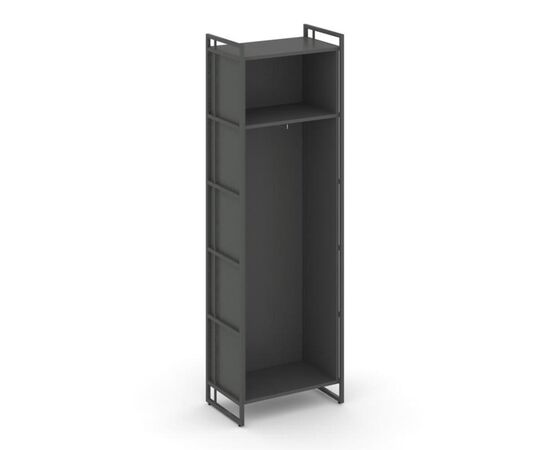 Рифт Гардероб 640x396x2010 RF.GB-51 (L) Антрацит NEW/Металл Антрацит/Черный Ручки, Основной цвет: Антрацит NEW/Металл Антрацит/Черный Ручки, Ширина: 640, Высота: 2010, Глубина: 396, Максимальная ширина: 640, Максимальная глубина: 396, Максимальная высота: 2010, Объем: 0,123, Бренд: РИВА ООО, Артикул для сайта: RF.GB-51 (L), изображение 2post-test
