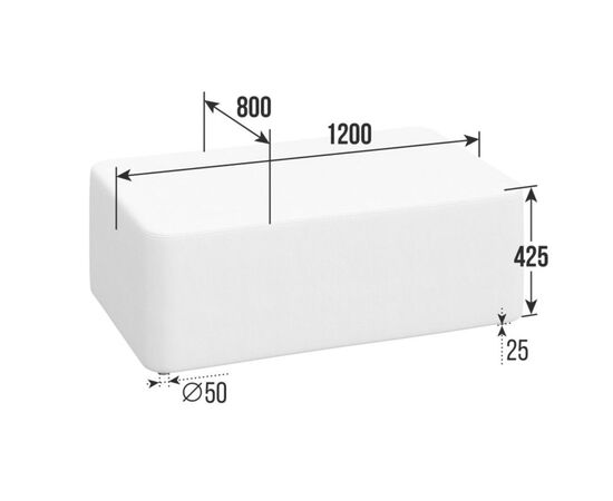 Вермонт Пуфик 1200x800x425 PV-BB6 Velutto 12, Основной цвет: Velutto 12, Ширина: 1200, Высота: 425, Глубина: 800, Максимальная ширина: 1200, Максимальная глубина: 800, Максимальная высота: 425, Вес: 36,8, Объем: 0,45, Бренд: РИВА ООО, Артикул для сайта: PV-BB6, изображение 2post-test