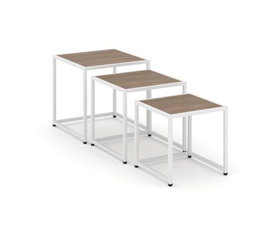 Лофт Стол журнальный 400x400x400 VR.L-SJK-40 Дуб Аризона/Металл белый, Основной цвет: Дуб Аризона/Металл белый, Ширина: 400, Высота: 400, Глубина: 400, Максимальная ширина: 400, Максимальная глубина: 400, Максимальная высота: 400, Объем: 0,1, Бренд: РИВА ООО, Артикул для сайта: VR.L-SJK-40, изображение 3post-test