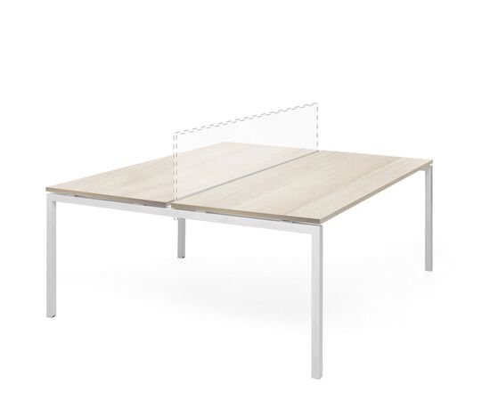 ТУР М/TOUR M Бенч на 2 рабочих места 140x163xh75 80S229 DY (9006) new ДУБ СВЕТЛЫЙ/АЛЮМ, Основной цвет: ДУБ СВЕТЛЫЙ/АЛЮМ, Ширина: 140, Высота: 75, Глубина: 163, Максимальная ширина: 140, Максимальная глубина: 163, Максимальная высота: 75, Вес: 63, Объем: 0,176, Бренд: ЦЕНТРЭКСИМ ООО, Артикул для сайта: 80S229 DY (9006) new, изображение 2post-test