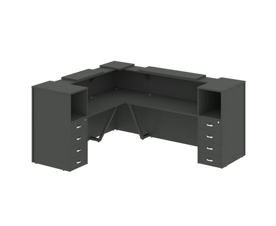 Оникс Ресепшн 2575x2175x1187 O.R-K-29 Антрацит, Основной цвет: Антрацит, Ширина: 2575, Высота: 1187, Глубина: 2175, Максимальная ширина: 2575, Максимальная глубина: 2175, Максимальная высота: 1187, Объем: 0,555, Бренд: РИВА ООО, Артикул для сайта: O.R-K-29, изображение 2post-test