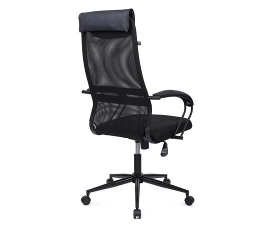 Кресло Сэт RCH 60x72x113/123 STBL-208 Чёрный, Основной цвет: Чёрный, Ширина: 60, Высота: 123, Глубина: 72, Максимальная ширина: 60, Максимальная глубина: 72, Максимальная высота: 123, Вес: 12,2, Материал сиденья: ткань, Механизм: топ-ган, Подголовник: черный металл, с накладками из экокожи в цвет кресла, Цвет сиденья: Черный, Цвет спинки: Черный, Максимальная нагрузка: 120, Материал спинки: экокожа/сетка, Гарантия: 1 год, Страна производитель: Россия, Объем: 0,128, Бренд: РИВА ООО, Артикул для сайта: STBL-208, изображение 3post-test