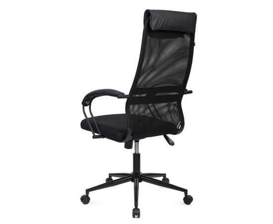 Кресло Сэт RCH 60x72x113/123 STBL-208 Чёрный, Основной цвет: Чёрный, Ширина: 60, Высота: 123, Глубина: 72, Максимальная ширина: 60, Максимальная глубина: 72, Максимальная высота: 123, Вес: 12,2, Материал сиденья: ткань, Механизм: топ-ган, Подголовник: черный металл, с накладками из экокожи в цвет кресла, Цвет сиденья: Черный, Цвет спинки: Черный, Максимальная нагрузка: 120, Материал спинки: экокожа/сетка, Гарантия: 1 год, Страна производитель: Россия, Объем: 0,128, Бренд: РИВА ООО, Артикул для сайта: STBL-208, изображение 5post-test