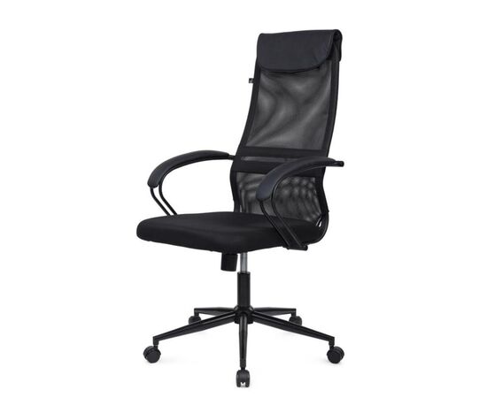Кресло Сэт RCH 60x72x113/123 STBL-208 Чёрный, Основной цвет: Чёрный, Ширина: 60, Высота: 123, Глубина: 72, Максимальная ширина: 60, Максимальная глубина: 72, Максимальная высота: 123, Вес: 12,2, Материал сиденья: ткань, Механизм: топ-ган, Подголовник: черный металл, с накладками из экокожи в цвет кресла, Цвет сиденья: Черный, Цвет спинки: Черный, Максимальная нагрузка: 120, Материал спинки: экокожа/сетка, Гарантия: 1 год, Страна производитель: Россия, Объем: 0,128, Бренд: РИВА ООО, Артикул для сайта: STBL-208, изображение 7post-test