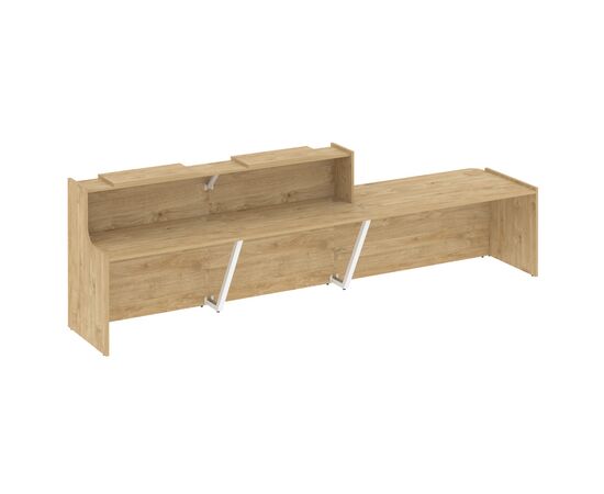 Оникс Ресепшн 3990x766x1187 O.R-K-21 Тиквуд Светлый, Основной цвет: Тиквуд Светлый, Ширина: 3990, Высота: 1187, Глубина: 766, Максимальная ширина: 3990, Максимальная глубина: 766, Максимальная высота: 1187, Объем: 0,494, Бренд: РИВА ООО, Артикул для сайта: O.R-K-21, изображение 2post-test