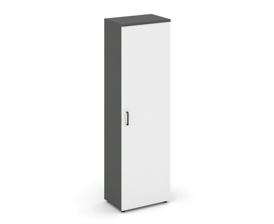Стайл Проджект Гардероб узкий неглубокий 600x400x1982 SN.GB.E-001 Антрацит NEW/Антрацит NEW/Белый/Черный Ручки, Основной цвет: Антрацит NEW/Антрацит NEW/Белый/Черный Ручки, Ширина: 600, Высота: 1982, Глубина: 400, Максимальная ширина: 600, Максимальная глубина: 400, Максимальная высота: 1982, Объем: 0,066, Бренд: РИВА ООО, Артикул для сайта: SN.GB.E-001, изображение 2post-test