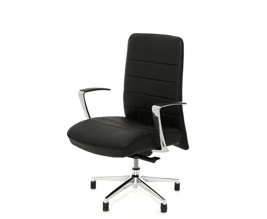 СТРАЙП/Б/STRIPE/B Кресло руководителя 55/70x49/60xh100/107 Т193462 ЧЕРНЫЙ/АЛЮМ, Минимальная высота: 100, Основной цвет: ЧЕРНЫЙ/АЛЮМ, Ширина: 70, Высота: 107, Глубина: 60, Максимальная ширина: 70, Максимальная глубина: 60, Минимальная ширина: 55, Максимальная высота: 107, Минимальная глубина: 49, Вес: 20,5, Объем: 0,19, Бренд: ЦЕНТРЭКСИМ ООО, Артикул для сайта: Т193462, изображение 2post-test