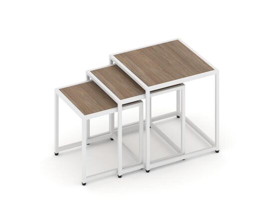 Лофт Стол журнальный 450x450x450 VR.L-SJK-45 Дуб Аризона/Металл белый, Основной цвет: Дуб Аризона/Металл белый, Ширина: 450, Высота: 450, Глубина: 450, Максимальная ширина: 450, Максимальная глубина: 450, Максимальная высота: 450, Объем: 0,129, Бренд: РИВА ООО, Артикул для сайта: VR.L-SJK-45, изображение 4post-test