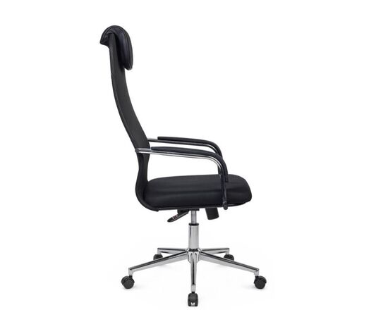 Кресло Танго RCH 53x78x114/124 TO-207 Чёрный, Основной цвет: Чёрный, Ширина: 53, Высота: 124, Глубина: 78, Максимальная ширина: 53, Максимальная глубина: 78, Максимальная высота: 124, Вес: 14, Материал сиденья: ткань, Механизм: топ-ган люкс, Подголовник: хром, с накладками из экокожи в цвет кресла, Цвет сиденья: Черный, Цвет спинки: Черный, Максимальная нагрузка: 120, Материал спинки: экокожа/сетка, Гарантия: 1 год, Страна производитель: Россия, Объем: 0,219, Бренд: РИВА ООО, Артикул для сайта: TO-207, изображение 2post-test
