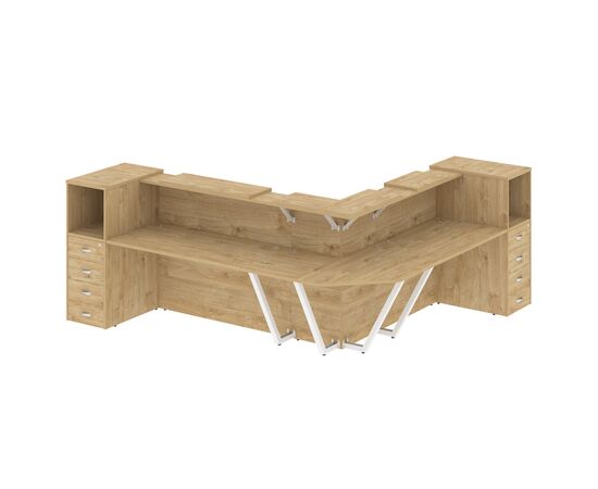 Оникс Ресепшн 2607x3007x1187 O.R-K-33 Тиквуд Светлый, Основной цвет: Тиквуд Светлый, Ширина: 2607, Высота: 1187, Глубина: 3007, Максимальная ширина: 2607, Максимальная глубина: 3007, Максимальная высота: 1187, Объем: 0,641, Бренд: РИВА ООО, Артикул для сайта: O.R-K-33, изображение 2post-test