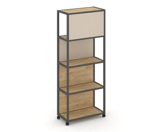 Шелф Мобайл Стеллаж 5 уровней 1 секция 1000x400x2000 VR.LT-STK-504.10 Тиквуд Светлый/Металл Антрацит/W-04, Основной цвет: Тиквуд Светлый/Металл Антрацит/W-04, Ширина: 1000, Высота: 2000, Глубина: 400, Максимальная ширина: 1000, Максимальная глубина: 400, Максимальная высота: 2000, Объем: 0,18, Бренд: РИВА ООО, Артикул для сайта: VR.LT-STK-504.10, изображение 3post-test